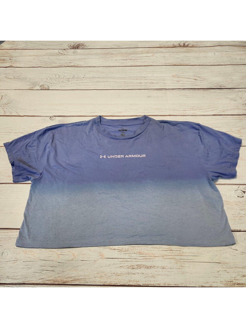 Under Armour Ombre Blue Crop T-Shirt XXL